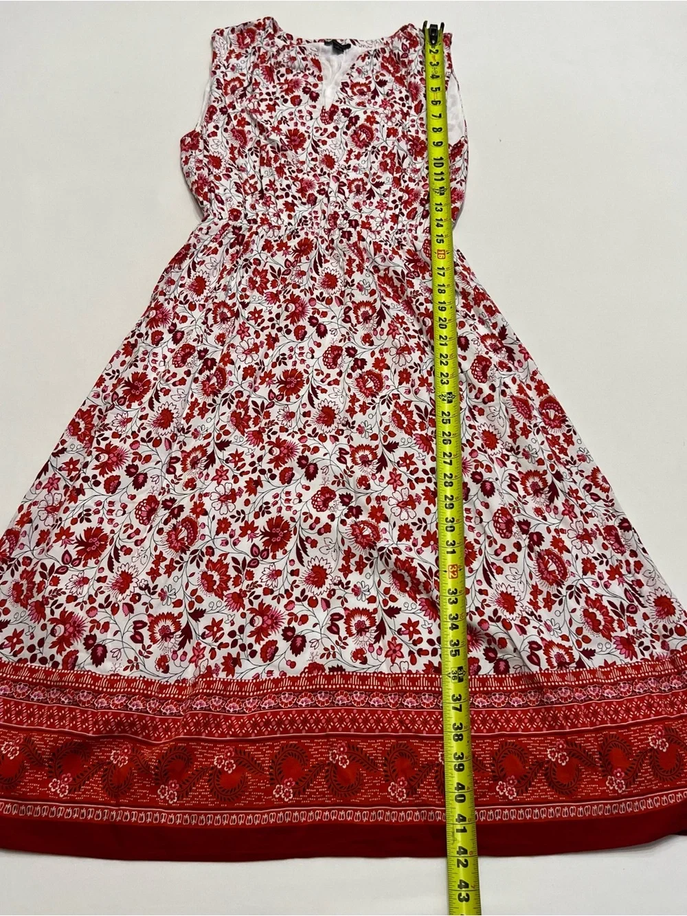 Ann Taylor Factory Boho A Line Dress Sz XS Floral Paisley Sleeveless Summer - Picture 8 of 8
